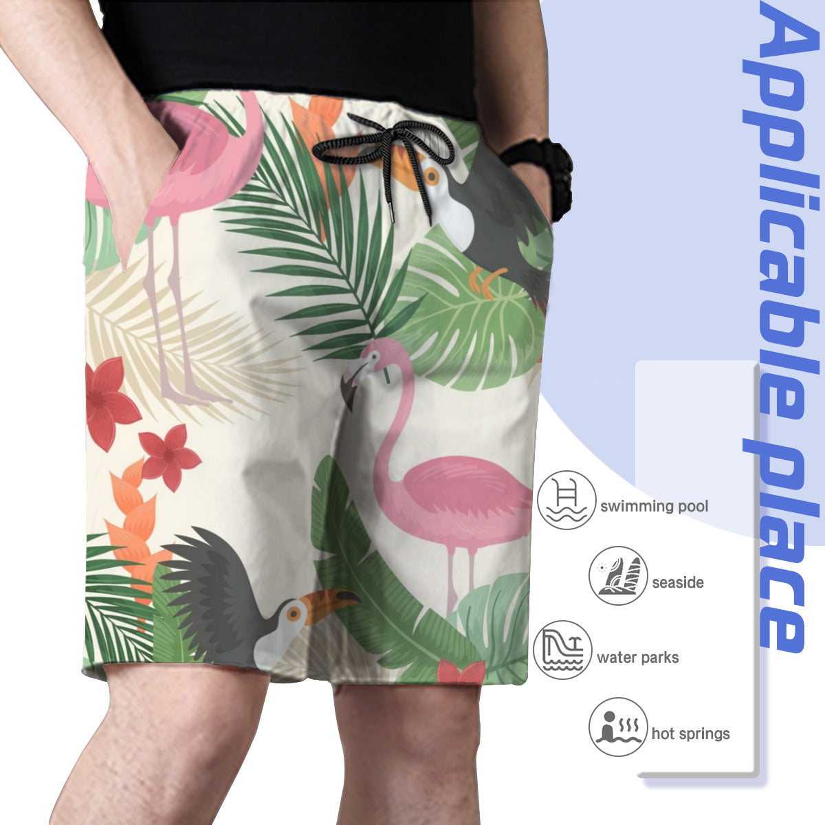 Flamingo 04 Men's Swim Trunks No.478J27