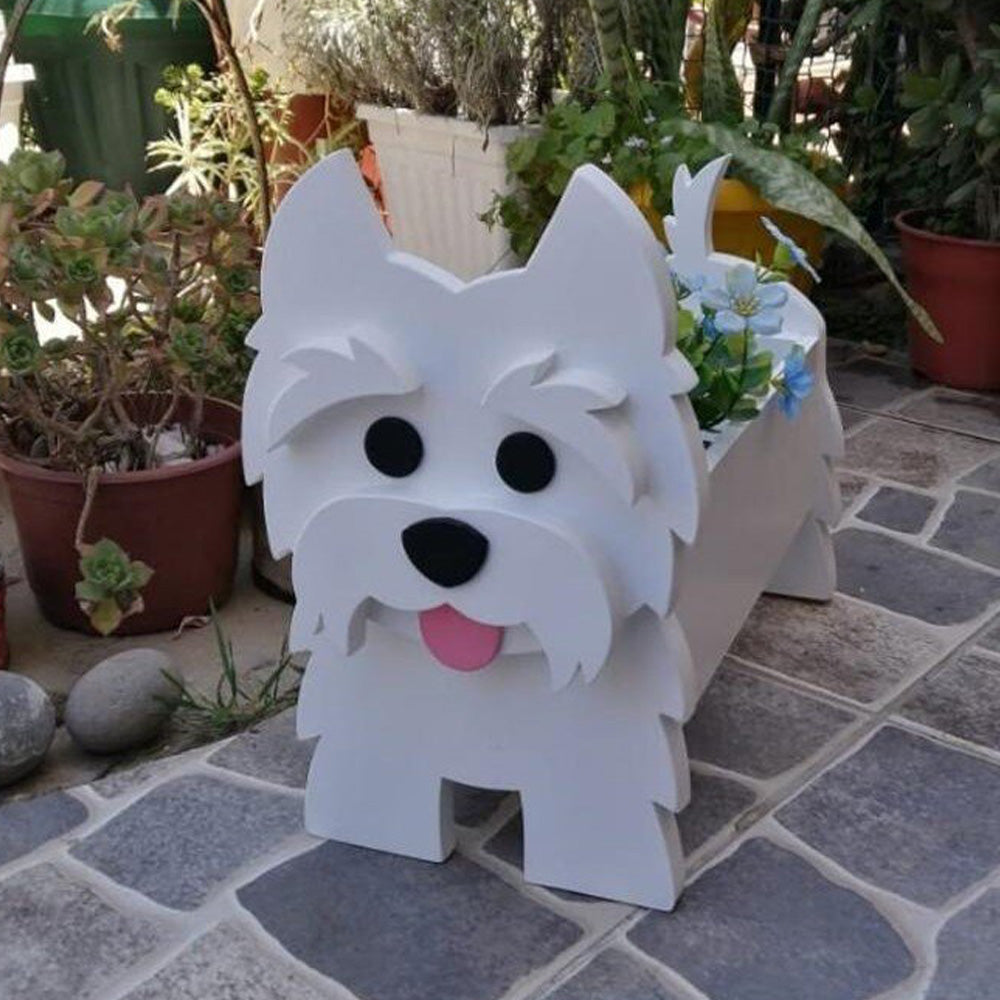 PVC Dog Planter - Gift For Garden Lovers - Personalized Custom Name Dog Planter