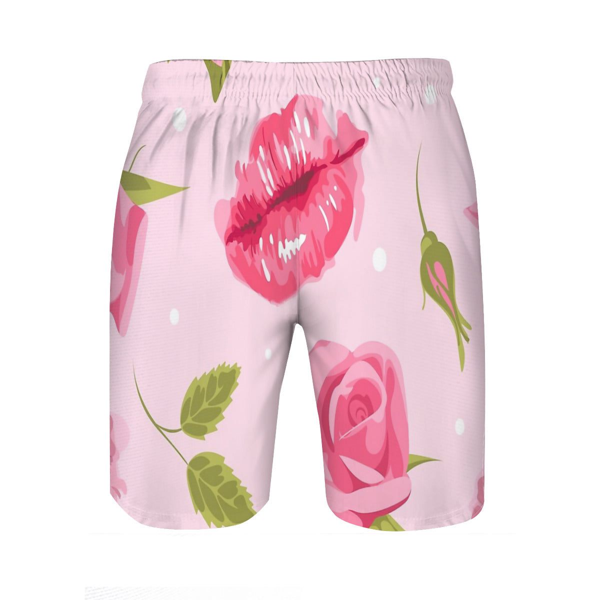 Floral Girly Pattern Pinky Floral Seamless Exotic Watercolor Garden Graphic Men's Swim Trunks No.4GU5Z9