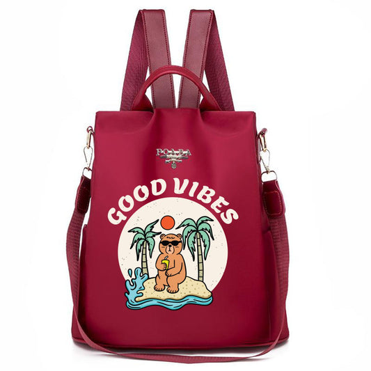 Good vibes with bear sitting Backpack No.4IQ97U