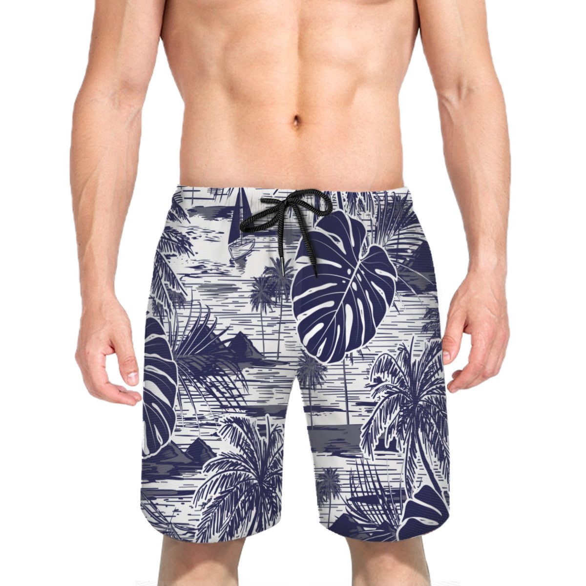 Tropical Leaves 010 Men's Swim Trunks No.4JW5V3