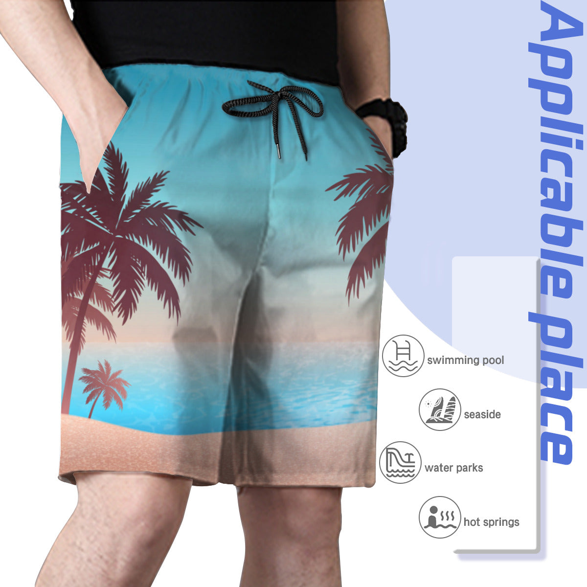 Hawaii Pattern 018 Men's Swim Trunks No.4PSMR6