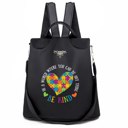 Be Kind Puzzle Heart Autism Awareness Backpack No.4SLWO4