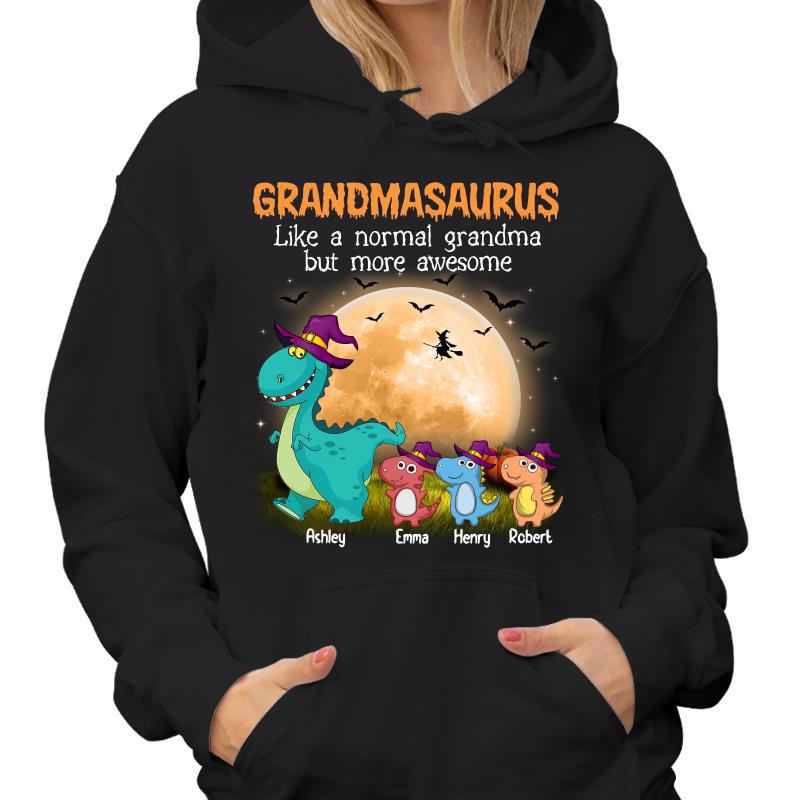 Grandmasaurus More Awesome Halloween Personalized Hoodie Sweatshirt