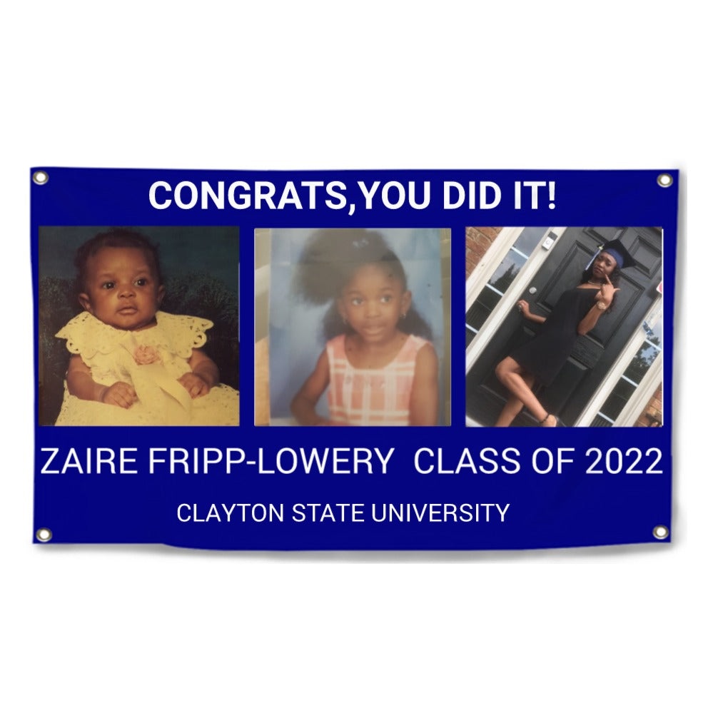 2022 Personalized Name/Photo, Concise Graduation Photo Banner