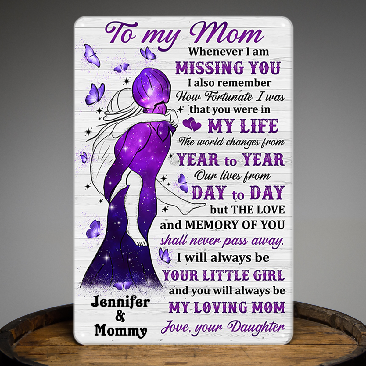 I Will Always Be Your Little Girl - Memory Mom - Personalized Custom Classic Metal Signs