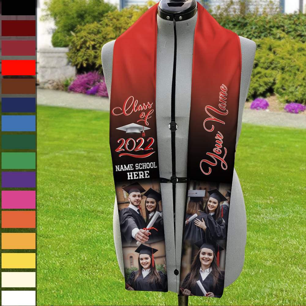 Photo Class of 2023 Stoles Sash, Graduation Gift, Senior Gift