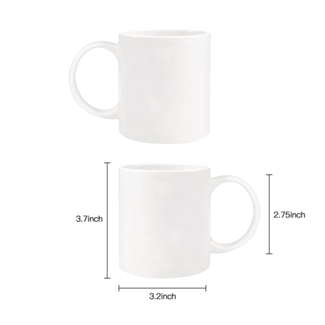 Couple Heart Hands Valentine‘s Day Gift for Him for Her Personalized Mug (Double-sided Printing)