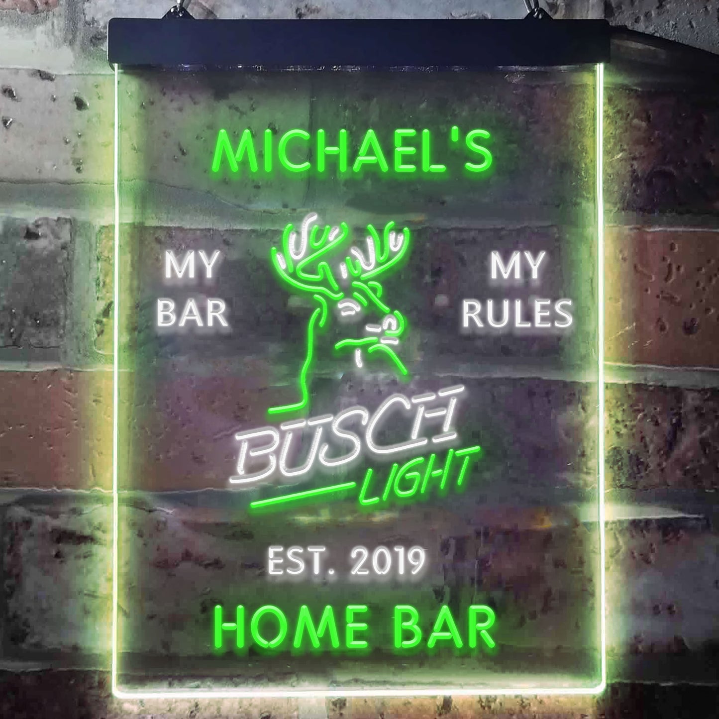 Personalized Busch Light Beer Deer Bar Acrylic  Neon-Like LED Sign