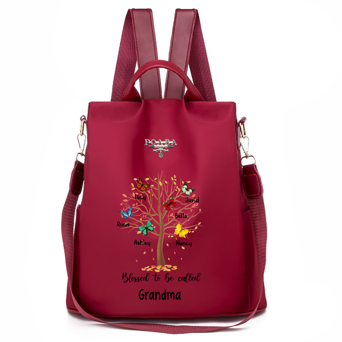 Grandma Butterfly Tree Personalized Backpack