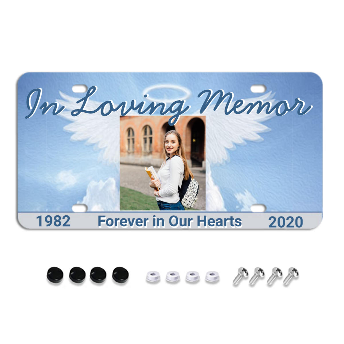 Add Photo and Name | Memorial License Plate
