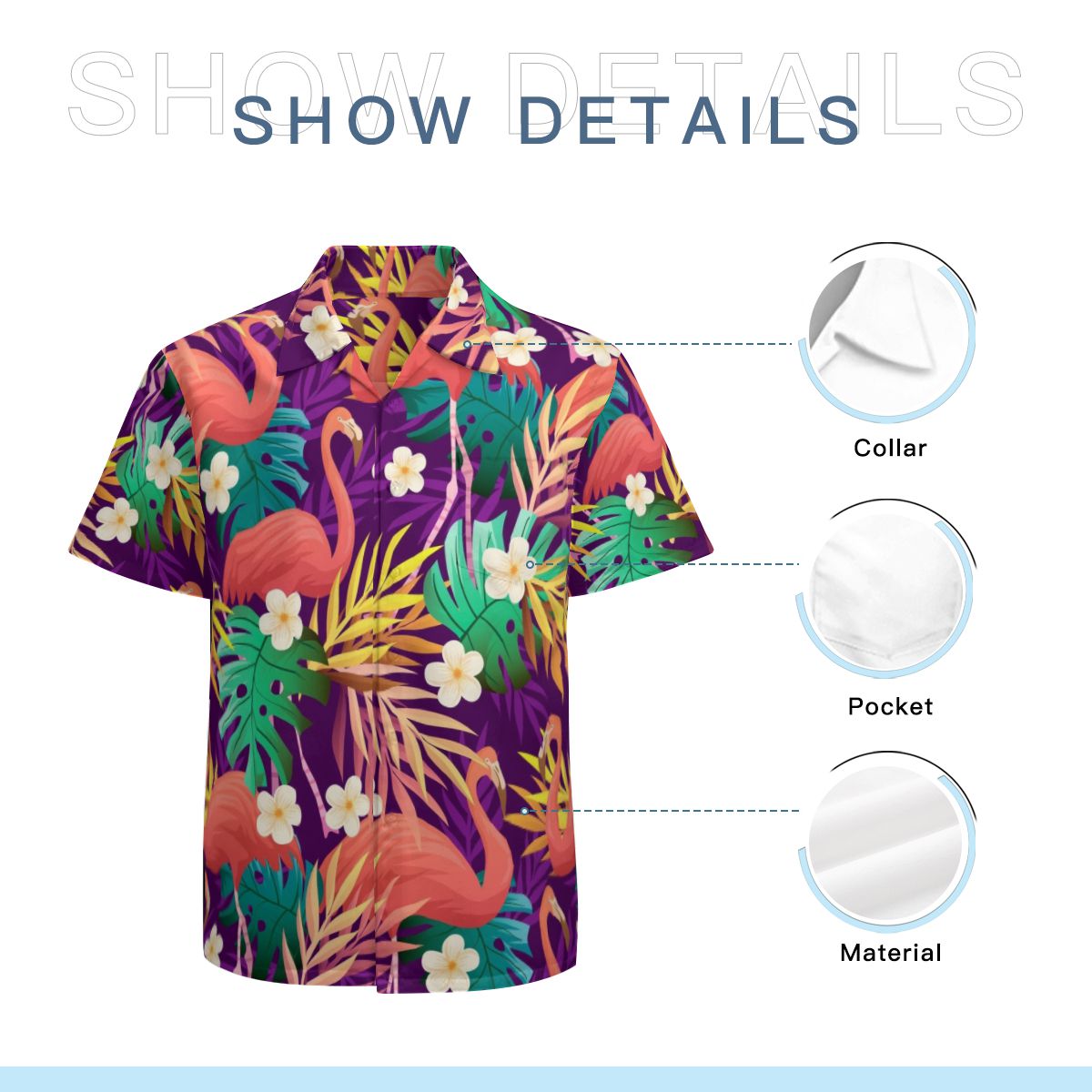 Flamingo 10 Hawaiian Shirts No.597NIE