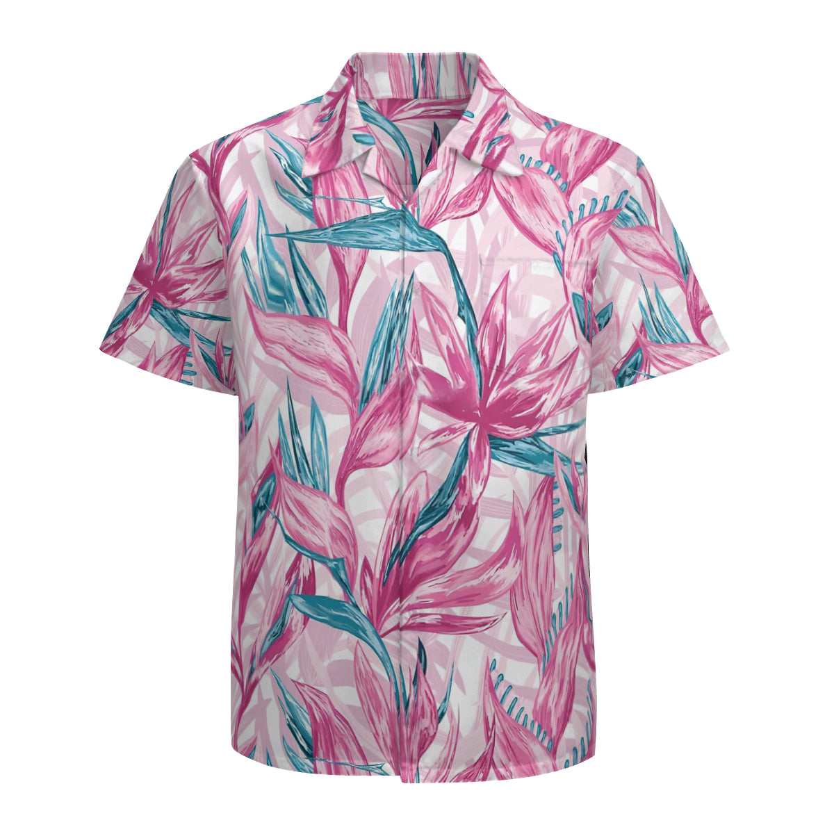 Hand Draw Tropical Flowers Graphic Hawaiian Shirts No.59MMPR