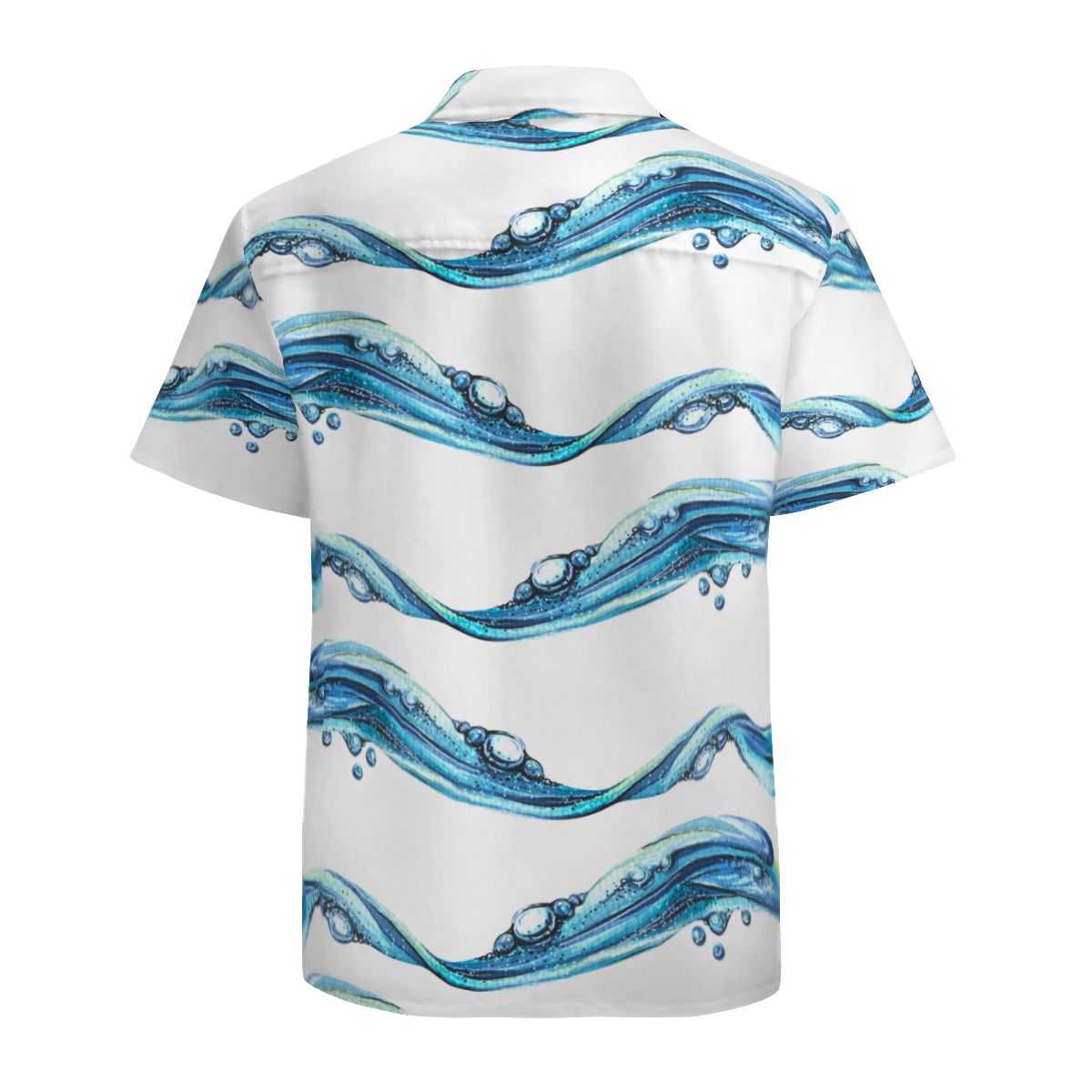 Waves Water Blue Hawaiian Shirts No.5BEOBP