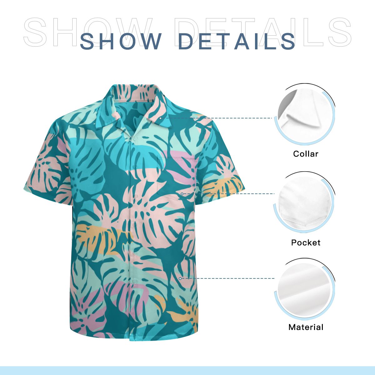 Tropical Leaves 022 Hawaiian Shirts No.5DXHDJ