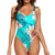 Hibiscus Flowers At The Beach Graphic One-Piece Swimsuit for Women No.5J9PIA