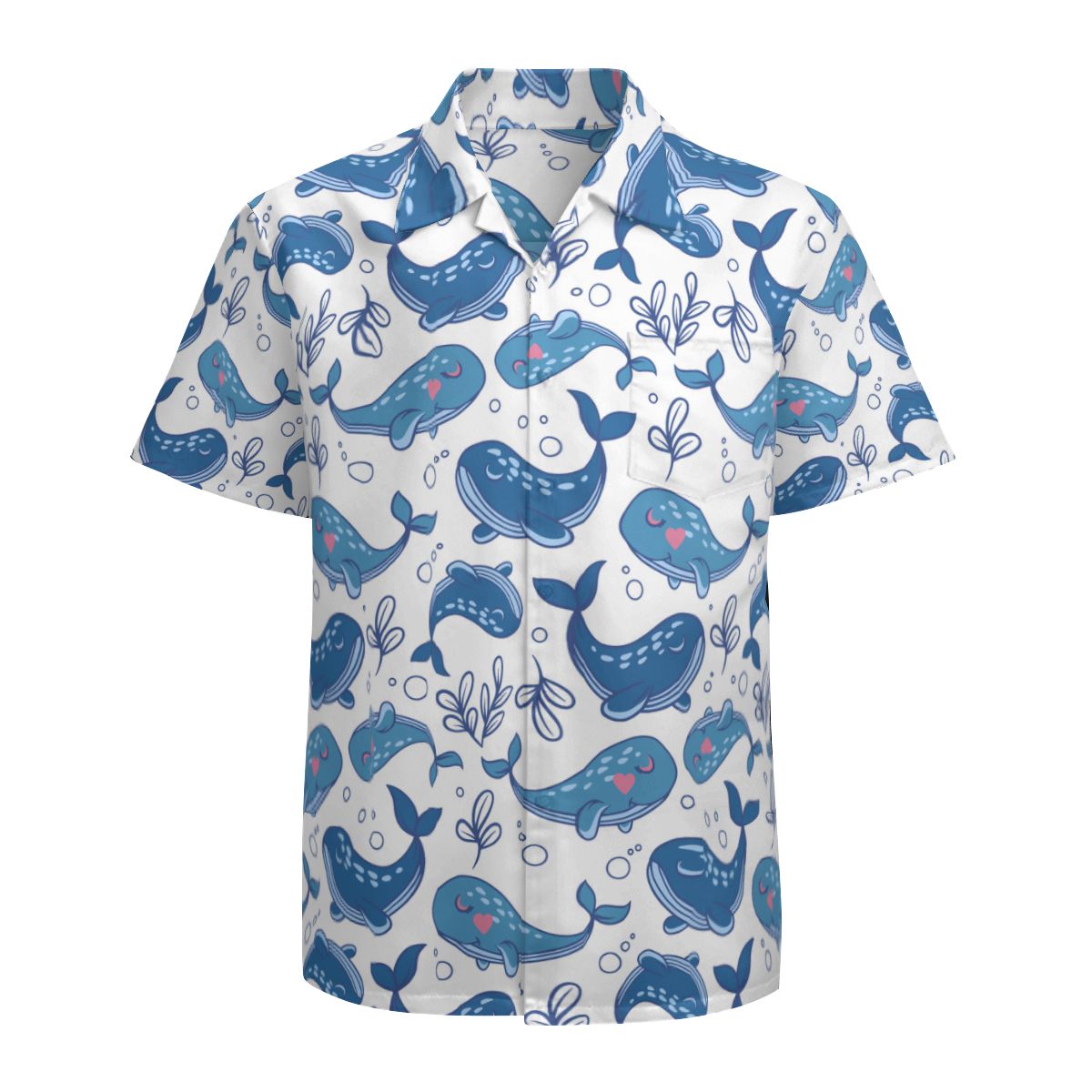 Cute Whale Hawaiian Shirts No.5QG9IZ