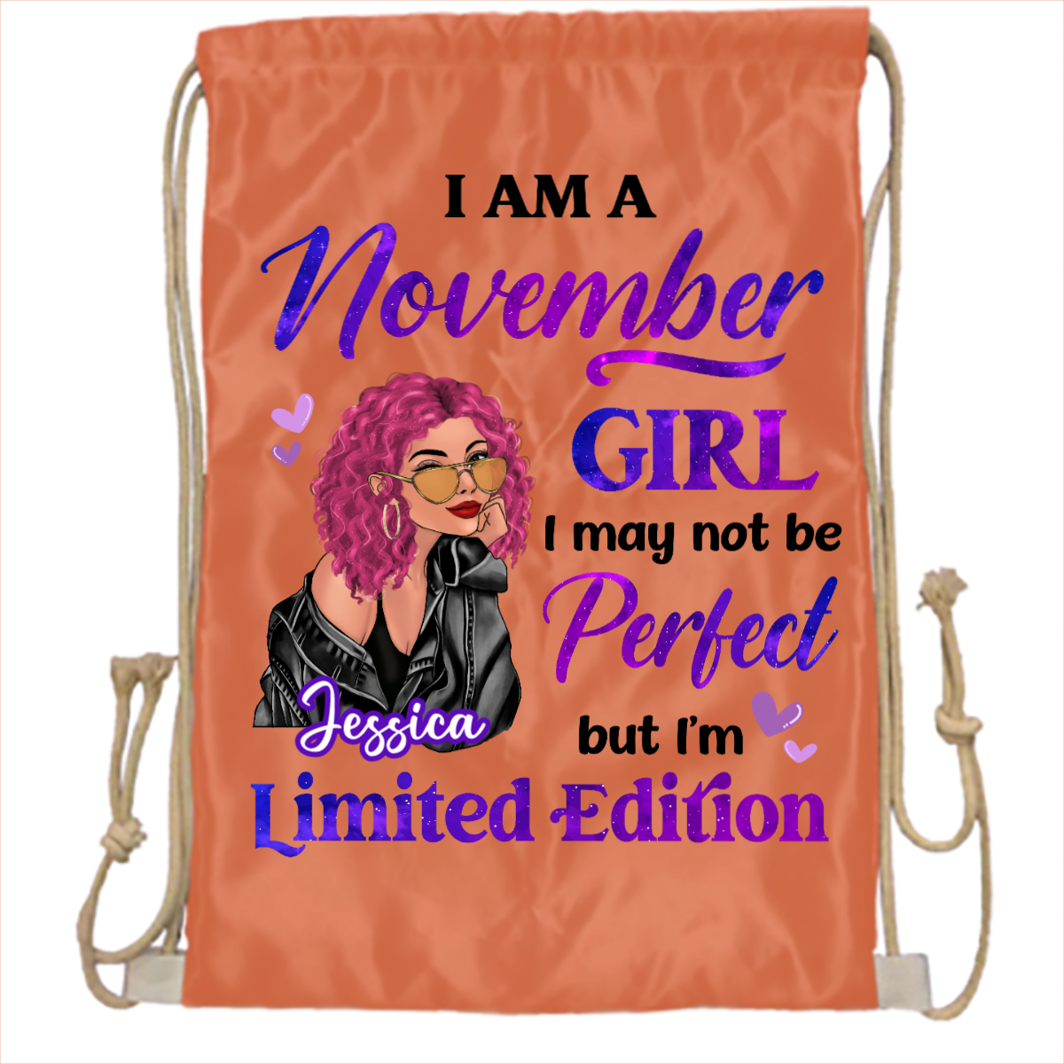 Birthday Gift Birth Month Fashion Girl Limited Edition Personalized Drawstring BackPacks