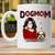 Dog Mom Red Patterned Personalized Mug (Double-sided Printing)