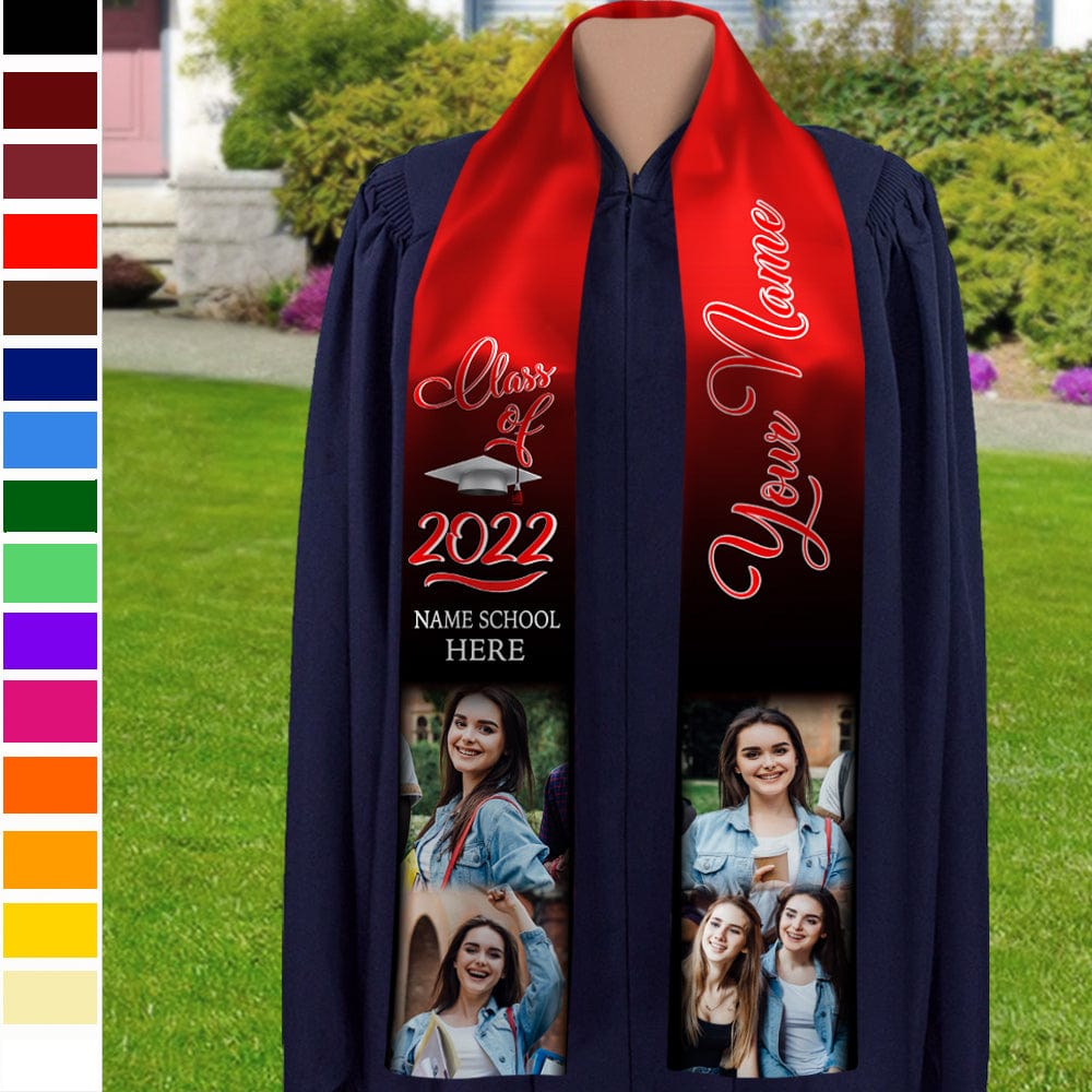 Photo Class of 2023 Stoles Sash, Graduation Gift, Senior Gift