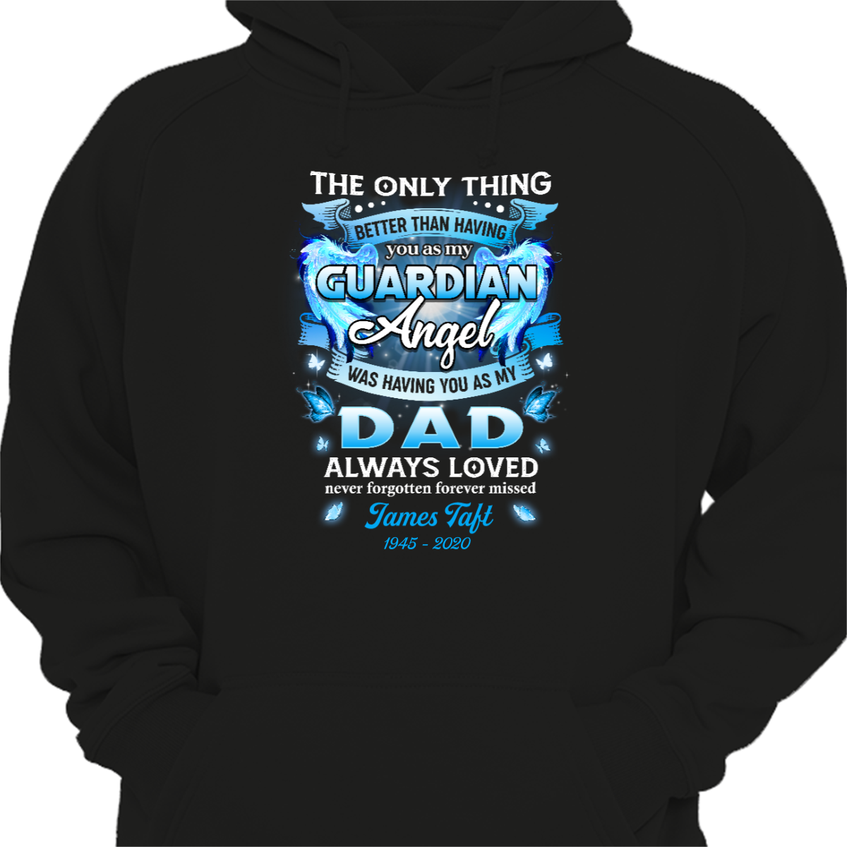 Better Than Guardian Angel Memorial Personalized Hoodie Sweatshirt