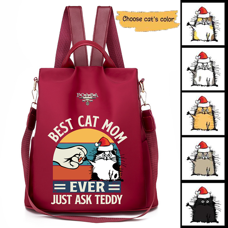 Best Cat Mom Ever Just Ask Funny Cat Personalized Backpack