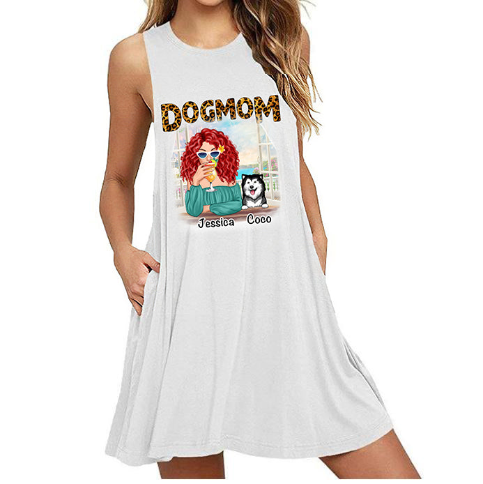 Dog Mom Different Pattern Personalized Women Dresses