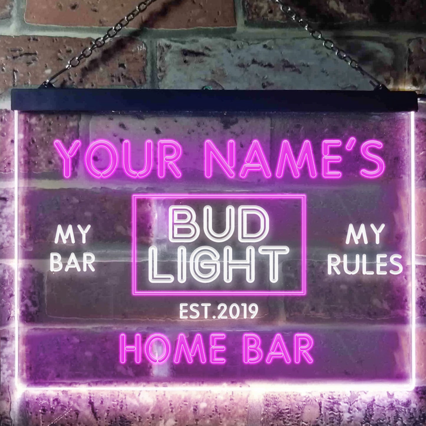 Personalized Bud Light Home Bar Neon LED Sign