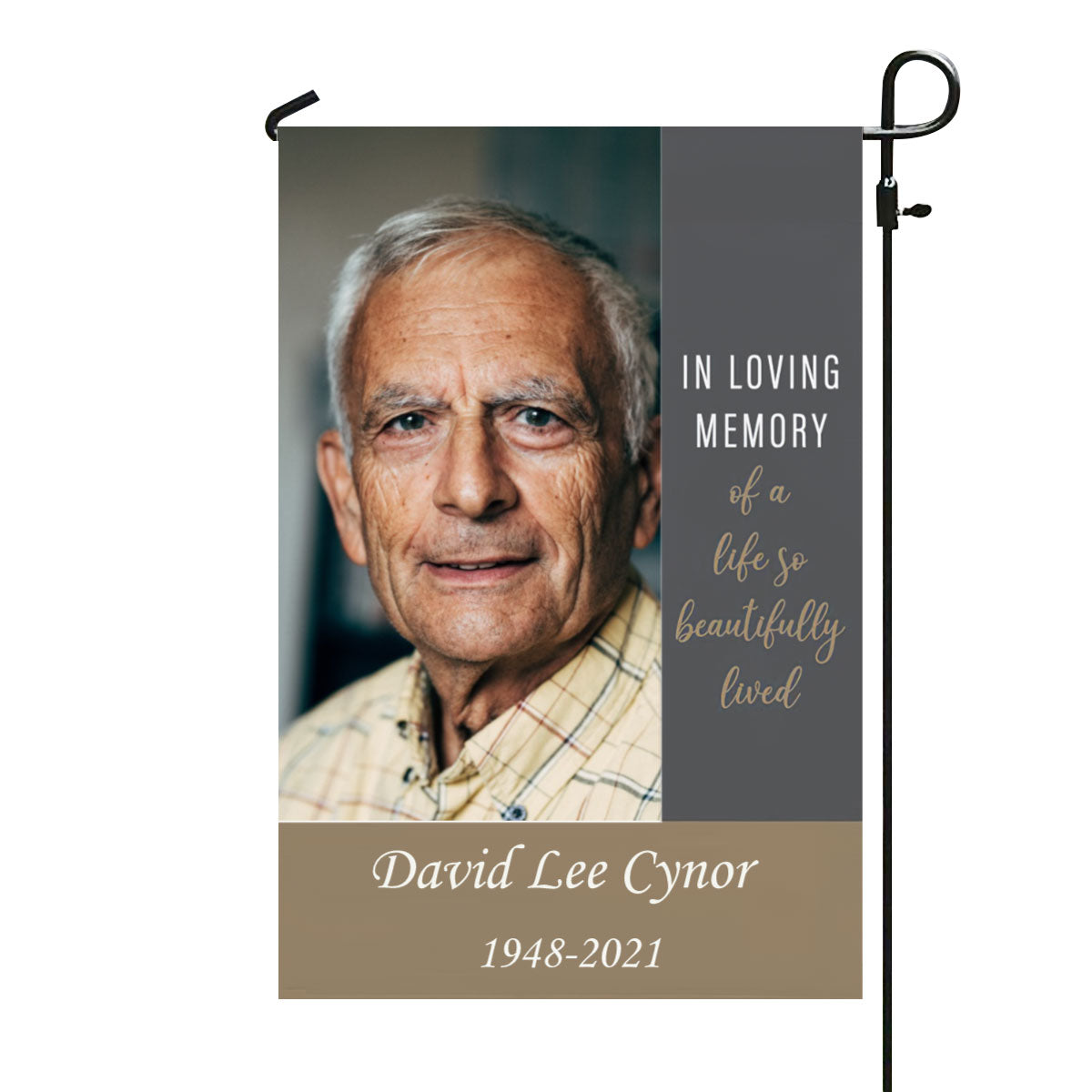 In Loving Memory Personalized Beautiful Life Photo Garden Flag