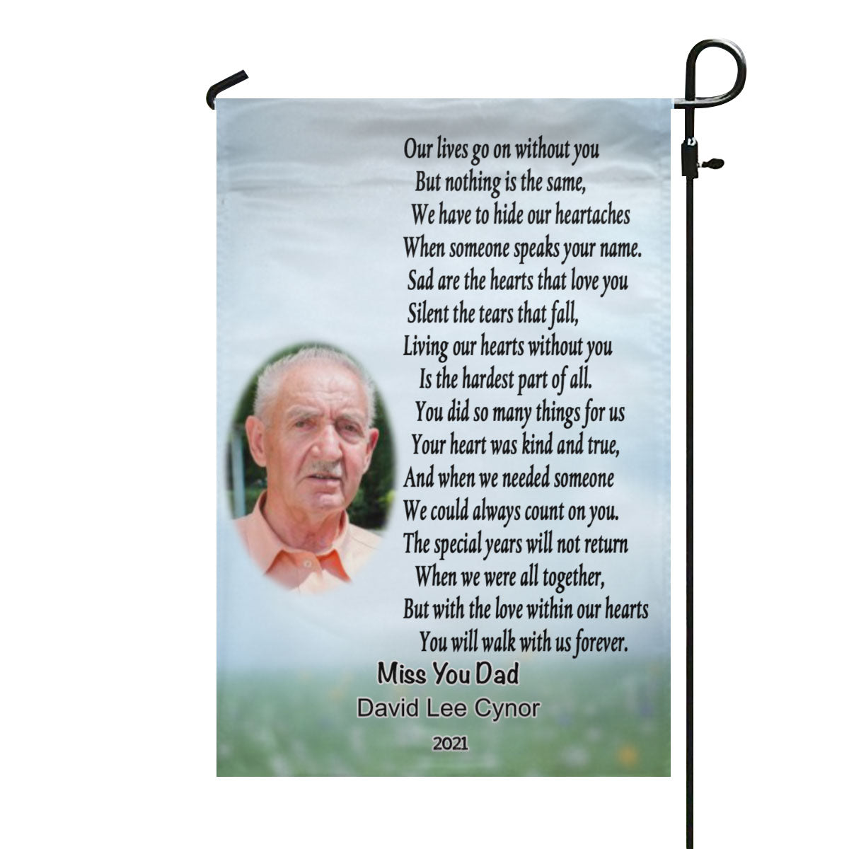 Photo Flag, Custom Made Flag, Sympathy Flag, Funeral Gifts, Cemetery Decorations