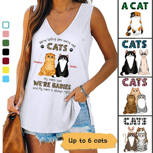 Fluffy Cats Baby Mom Said Personalized Tank Top