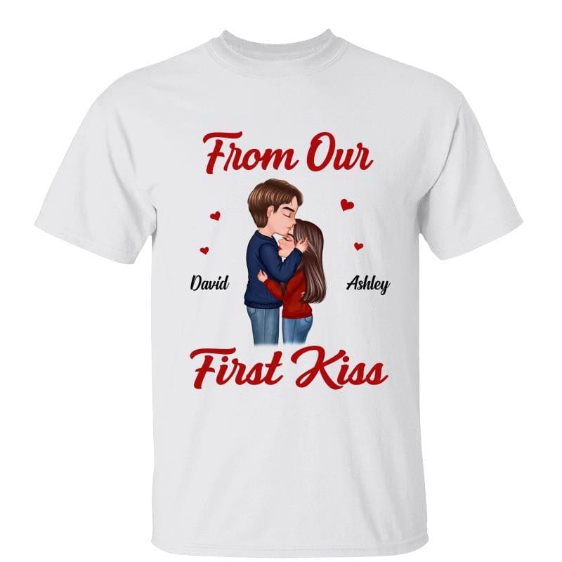 From Our First Kiss Doll Couple Valentine‘s Day Gift Personalized Matching Shirts