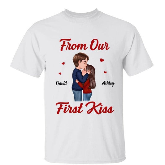 From Our First Kiss Doll Couple Valentine‘s Day Gift Personalized Matching Shirts