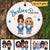 Cool Doll Besties Personalized Circle Ornament
