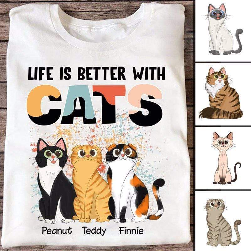 Melting Colorful Cats Personalized Shirt