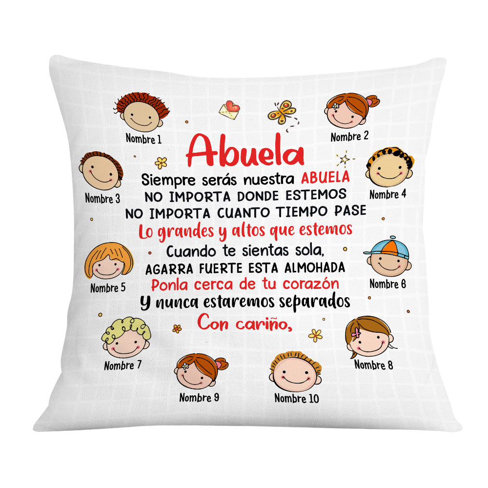 Personalized Mom Grandma Spanish Pillow