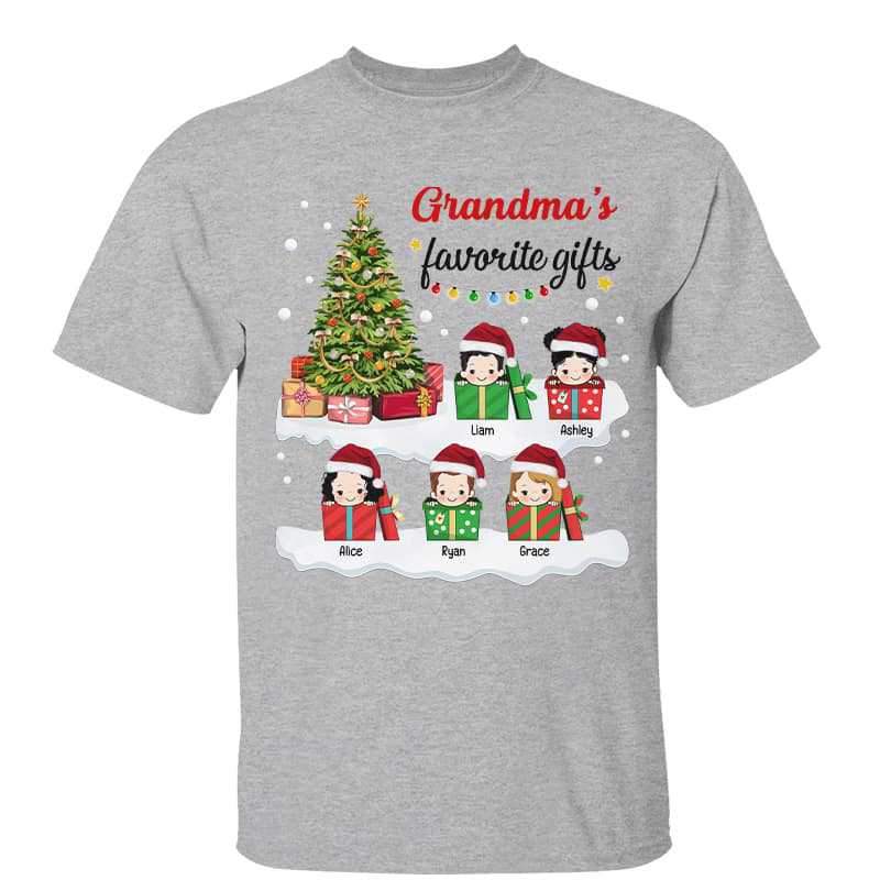 Mom Grandma Christmas Gifts Kids Personalized Shirt