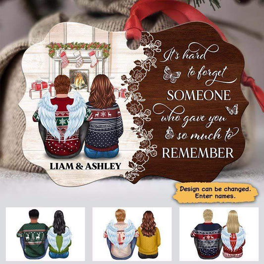 It‘s Hard To Forget Someone Family Personalized Christmas Ornament