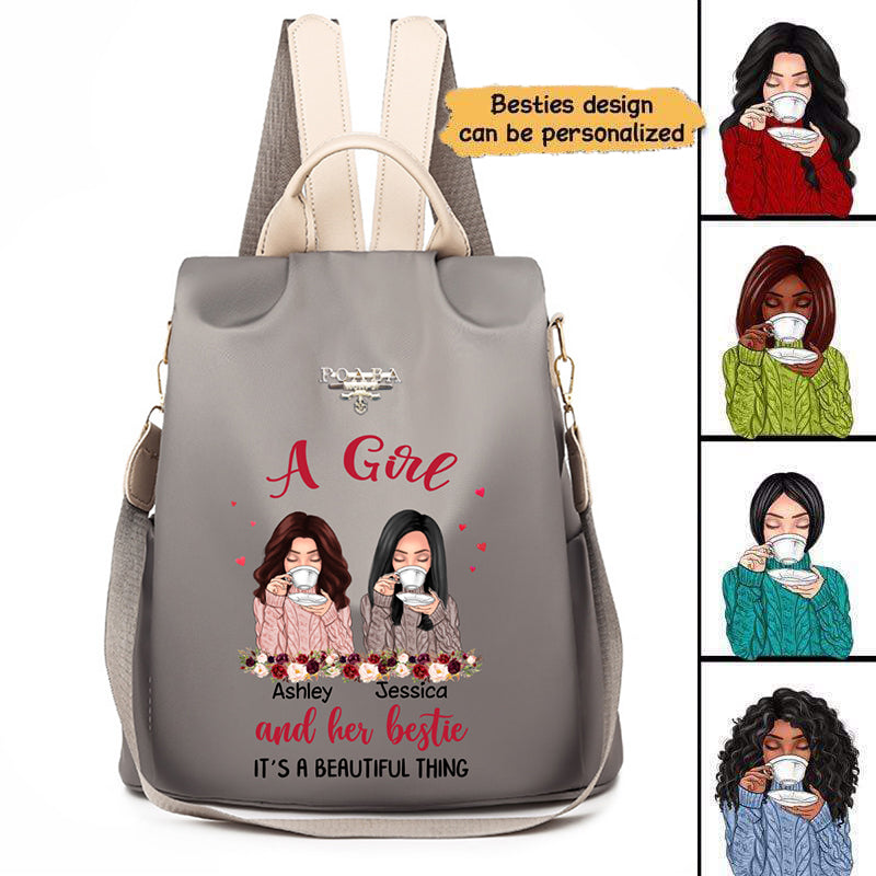 A Girl And Her Bestie Beautiful Thing Personalized Backpack