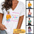 Posing Nana Two Titles Personalized Womens Short Sleeve Tops V Neck Casual Flowy