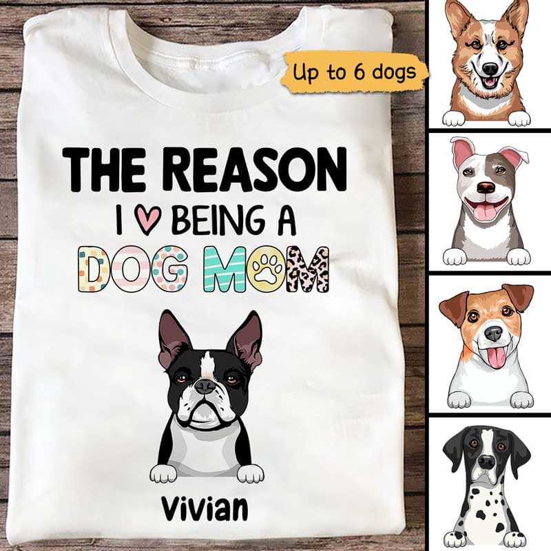 Reasons Being A Dog Mom Personalized Women Tank Top V Neck Casual Flowy Sleeveless