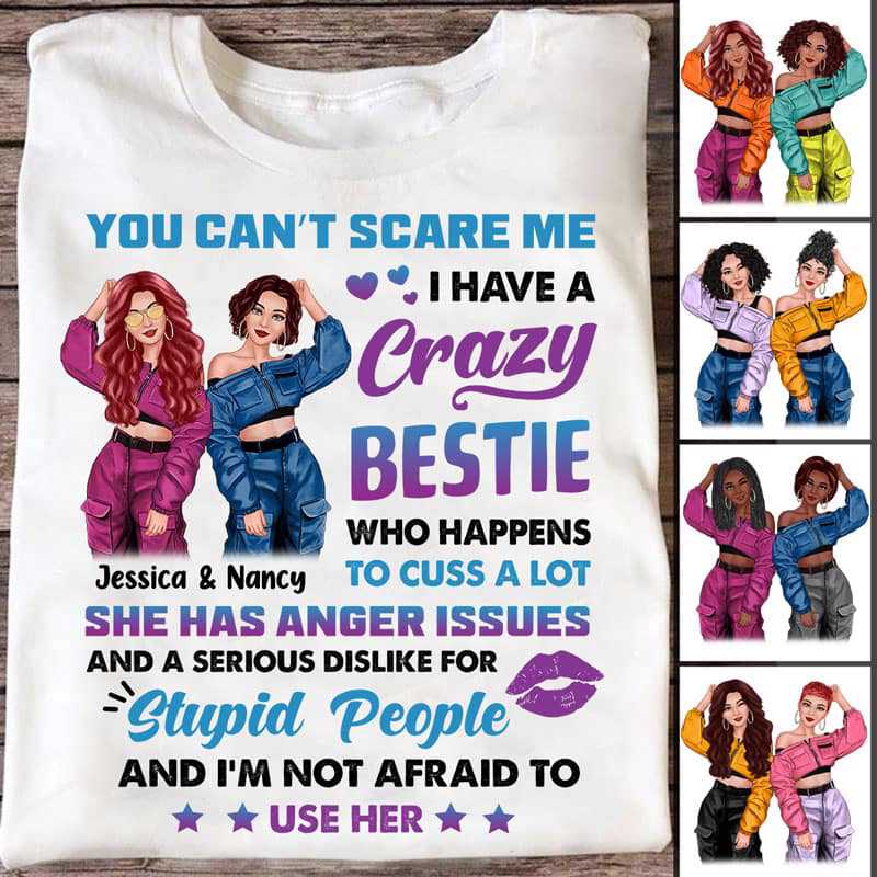 Crazy Cool Besties Personalized Shirt