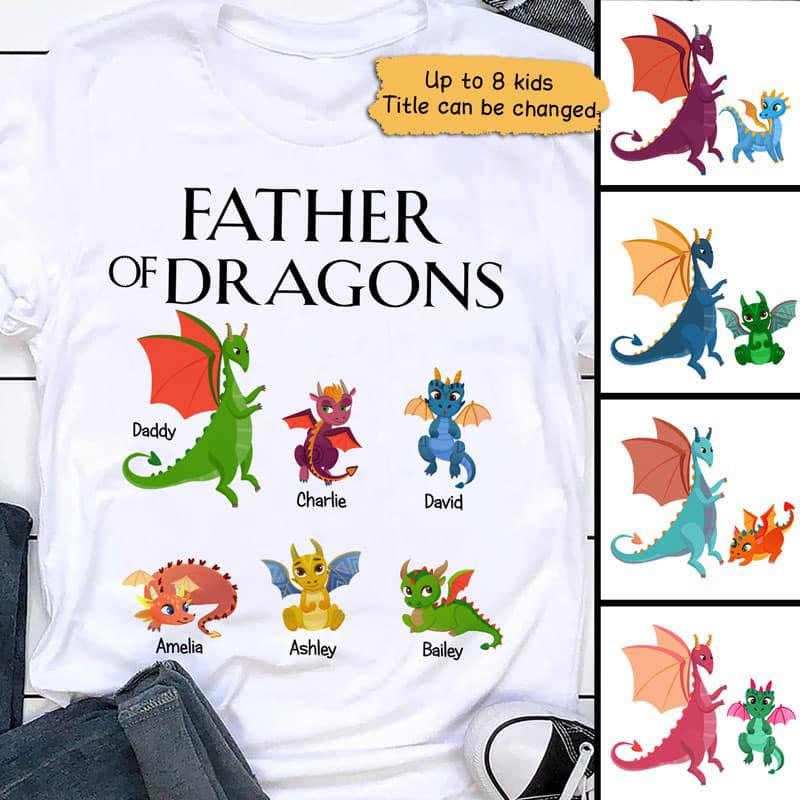 ドラゴンの父かわいいパーソナライズされたシャツ
