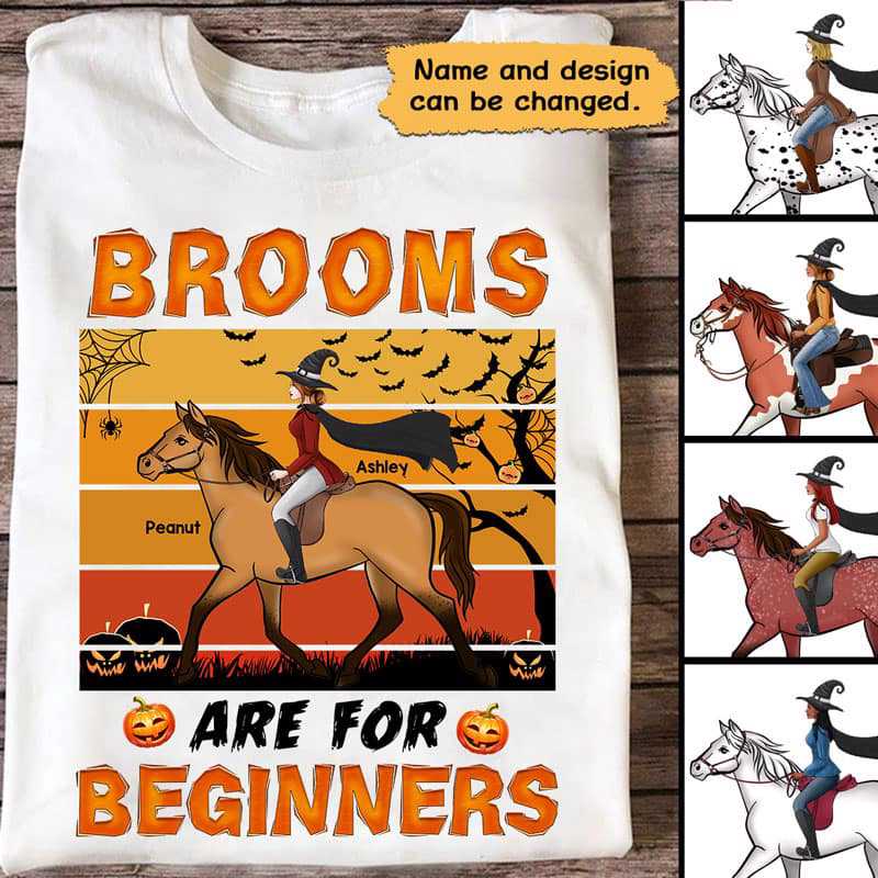 Brooms Are For Beginners Horse Personalized Shirt