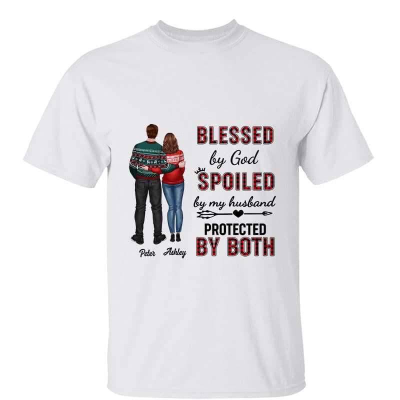Blessed By God Spoiled By Husband Personalized Shirt