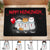 Happy Meowloween Fluffy Cats Red Balloon Personalized Doormat