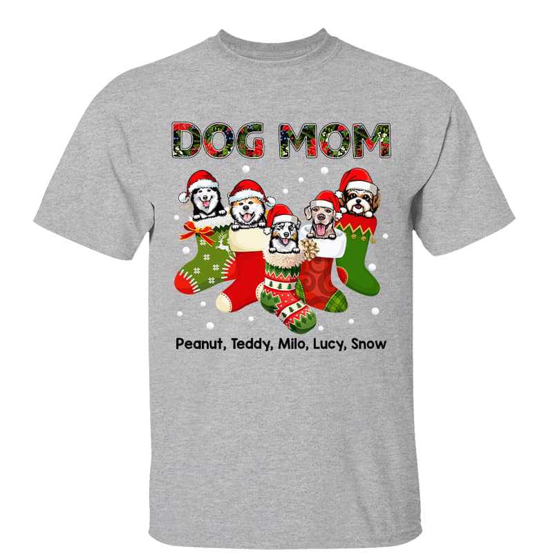 Dog Mom Dog Dad Christmas Personalized Shirt