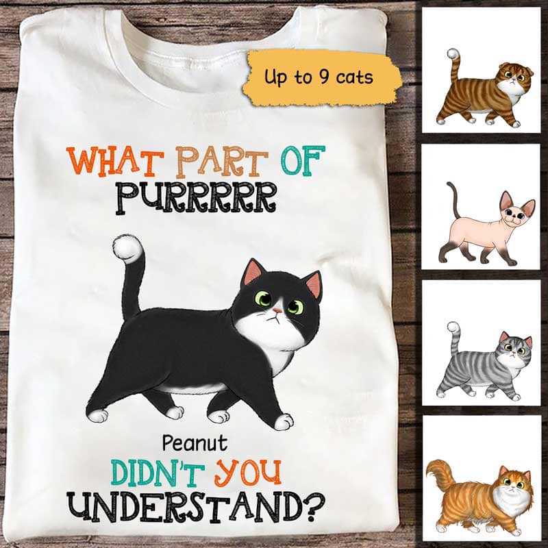 Purrrのどの部分が理解できませんでしたか? 歩く猫のパーソナライズされたシャツ