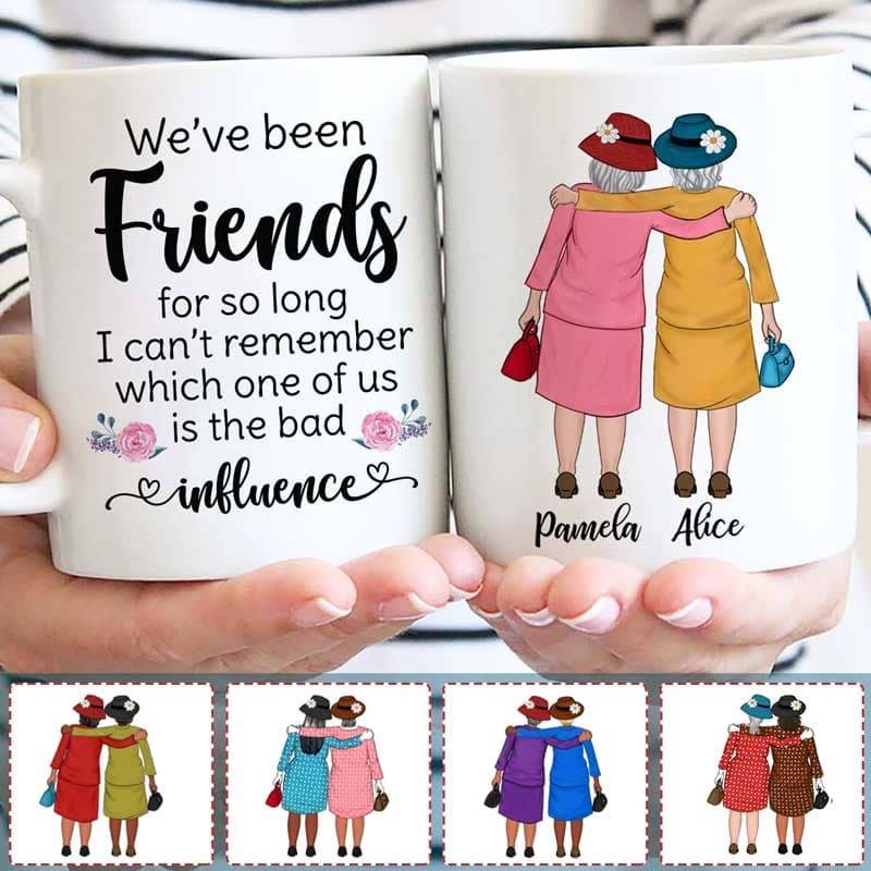 When We Become Old Ladies Besties Personalized Coffee Mug