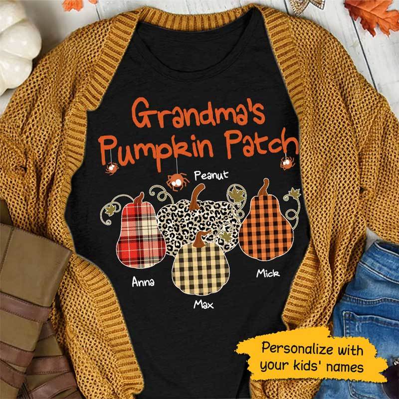 Grandma Pumpkin Patch To Fall Pumpkin Personalized Shirt